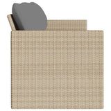 Garden Sofa with Cushions 3-Seater Beige Poly Rattan 366345