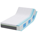 Mattress White and Grey 100 x 200 cm Pocket Spring 4106363