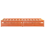 Bed Frame without Mattress Wax Brown 90x200 cm Solid Wood Pine 3301451