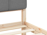 Bed Frame with Upholstered Headboard Light Grey 80 x 200 cm 878009