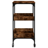 Kitchen Trolley Smoked Oak 60x41x80.5 cm Engineered Wood 842403