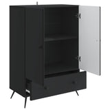 Sideboard with Drawer Black 66 x 34.5 x 95 cm Engineered Wood 895586
