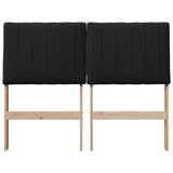 Upholstered Headboard Black 120 cm Solid Pine Wood 879406