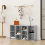 Shoe Bench Concrete Grey 103x30x55 cm Engineered Wood 803294