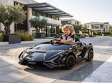 HOMCOM Lamborghini Sian Licensed Electric Car for Kids, 12V Kids Electric Ride on Car with Dual T3398P549174