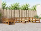 Outdoor Sofa Set 11 pcs Natural Solid Acacia Wood 3367092