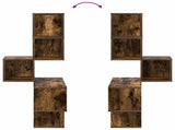 Wall Corner Shelf Smoked Oak 48 x 48 x 120 cm Engineered Wood 8012232