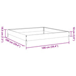 ZNTS Garden Raised Bed 100x100x18.5 cm Stainless Steel 851014