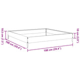 Garden Raised Bed 100x100x18.5 cm Stainless Steel 851014