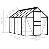 Greenhouse Anthracite Aluminium 5.89 m 48211