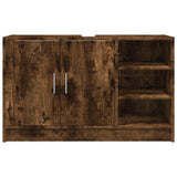 Sink Cabinet Smoked Oak 90x29x55 cm Engineered Wood 848126