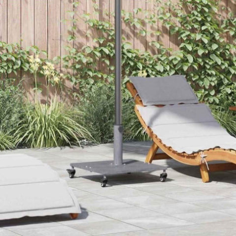 Outdoor Umbrella Base Dark grey wood look 45 x 45 x 31 cm Steel 42009948