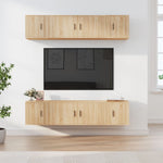 6 Piece TV Cabinet Set Sonoma Oak Engineered Wood 3188657