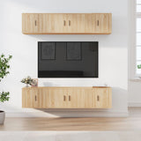 6 Piece TV Cabinet Set Sonoma Oak Engineered Wood 3188657