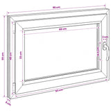 Basement Window RISOR 90 x 55 cm PVC and Glass 42047927
