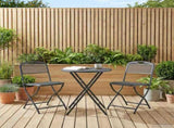Garden Chairs Folding 2 pcs Anthracite 52.5 x 46 x 82 cm Iron 42025100