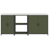 Kitchen Storage Set HATTEM 3 pcs Olive Green Cold-rolled Steel 3392704