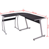 Corner Desk L-Shaped Black 20132