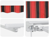 Manual Awning Frame with LEDs Orange, Black and White 5 x 3.5 m 3420709