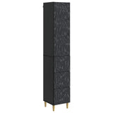 Cabinet Set 2 pcs Black 33 x 34.5 x 90 cm Engineered Wood 3416728