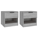 Bedside Cabinets 2 pcs Grey Sonoma Engineered Wood 817048