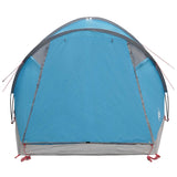 Cabin Tent with Roof Blue 4-Person Polyester and Steel 42028580
