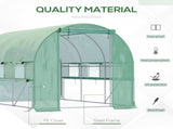 Walk-in Polytunnelhouse House with Roll-up Sidewalls, UV-resistant PE Cover, 3 x 2 x 2m, T3398P323898