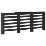 Radiator Cover Black Oak 205 x 21.5 x 83.5 cm Engineered Wood 869222