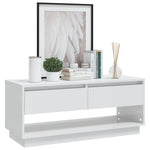 ZNTS TV Cabinet High Gloss White 102x41x44 cm Engineered Wood 809491