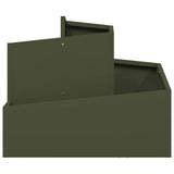 Garden Planter Olive Green 60 x 60 x 50 cm Cold-rolled Steel 873574