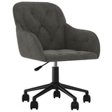 Office Chair with Wheel Dark Grey 56 x 61.5 x 72 cm Velvet 42025223