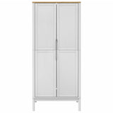 Wardrobe FLORO White 77x53x171 cm Solid Wood Pine 374006