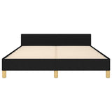 Bed Frame without Mattress Black 180x200cm Super King Fabric 349895