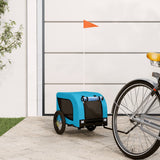 Pet Bike Trailer Blue and Black Oxford Fabric and Iron 93995