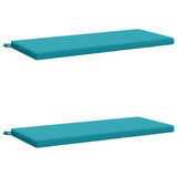 2-Piece Bench Cushions SOEST 2 pcs 100% Polyester Turquoise 949309