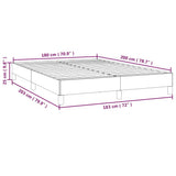 Bed Frame without Mattress Dark Grey 180x200cm Super King Fabric 349837