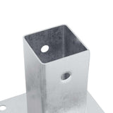 Post Bases Square 12 pcs Silver 61x61 mm Galvanised Steel 42000005