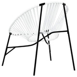 Garden Egg Chair Black and White Poly Rattan 4009288