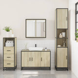 3 Piece Bathroom Furniture Set Sonoma Oak Engineered Wood 3301011