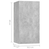 10 Piece TV Cabinet Set Concrete Grey Engineered Wood 3079157