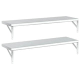 Wall Shelves 2 pcs 100x30 cm Silver Stainless Steel 3214503