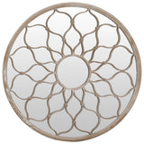 Garden Mirror Sand 60x3 cm Iron Round for Outdoor Use 318367