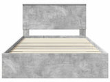 Bed Frame Concrete Grey 100 x 200 cm Engineered Wood 3411344