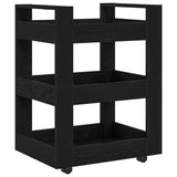 Kitchen Trolley Black Oak 60 x 45 x 80 cm Engineered Wood 862119