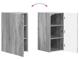 TV Wall Cabinet Set 4 pcs Grey Sonoma Engineered Wood 3408922