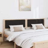 Upholstered Headboard Brown 200 cm Solid Pine Wood 879046