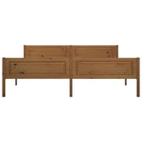 Bed Frame Honey Brown Solid pinewood, Plywood Super King Durable 322115