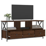 TV Cabinet Brown Oak 102x33x45 cm Engineered Wood&Iron 831792