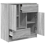 Sideboard with Drawers and Doors Grey Sonoma 70.5x34x74.5 cm 861846