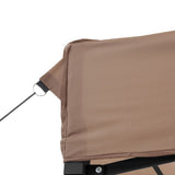 Foldable Party Tent Pop-Up with 3 Sidewalls Brown 4004948